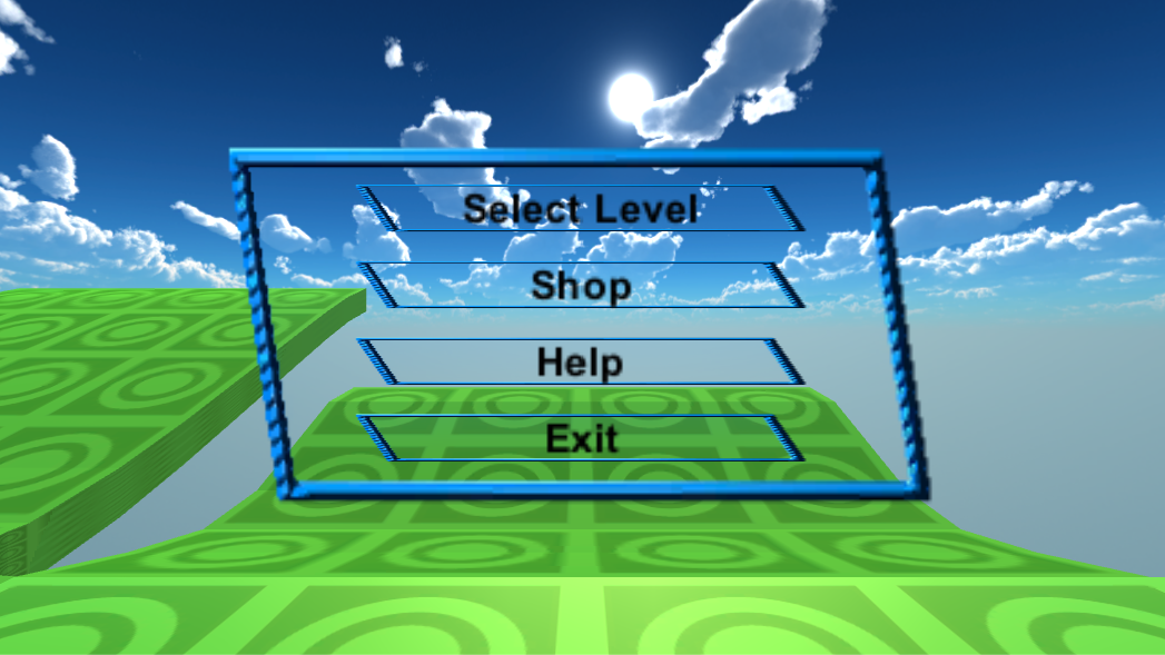 Skyball Racer Main Menu