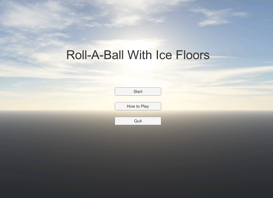 Roll-A-Ball With Ice Floors Title