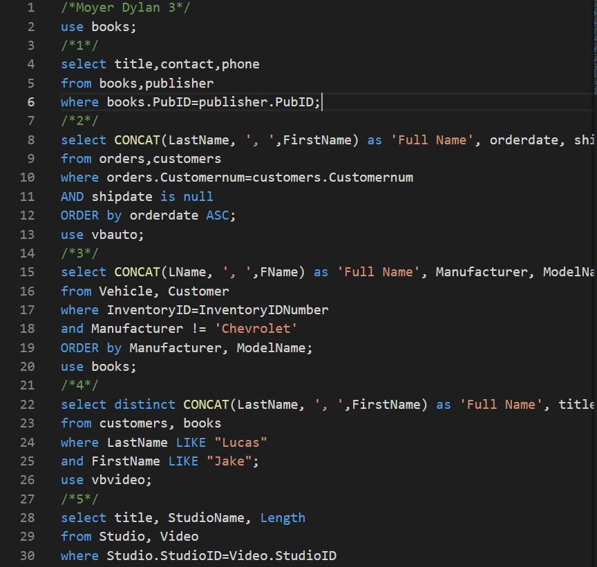 SQL Scripts code 2