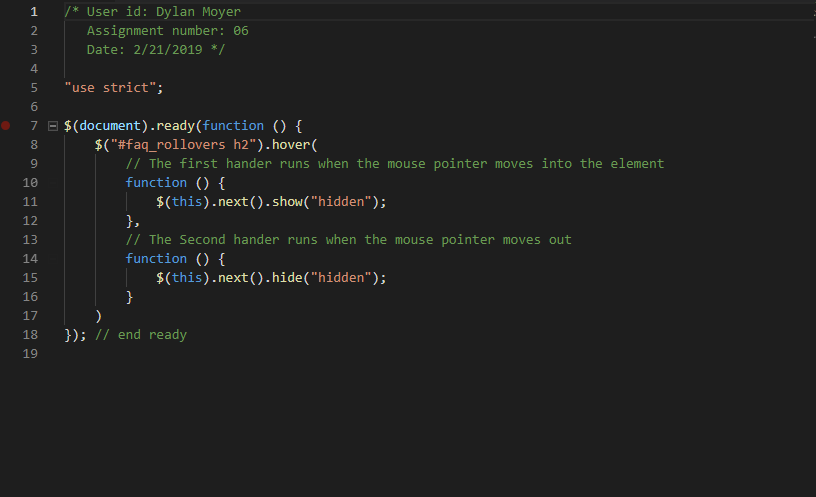 FAQs Rollover Code